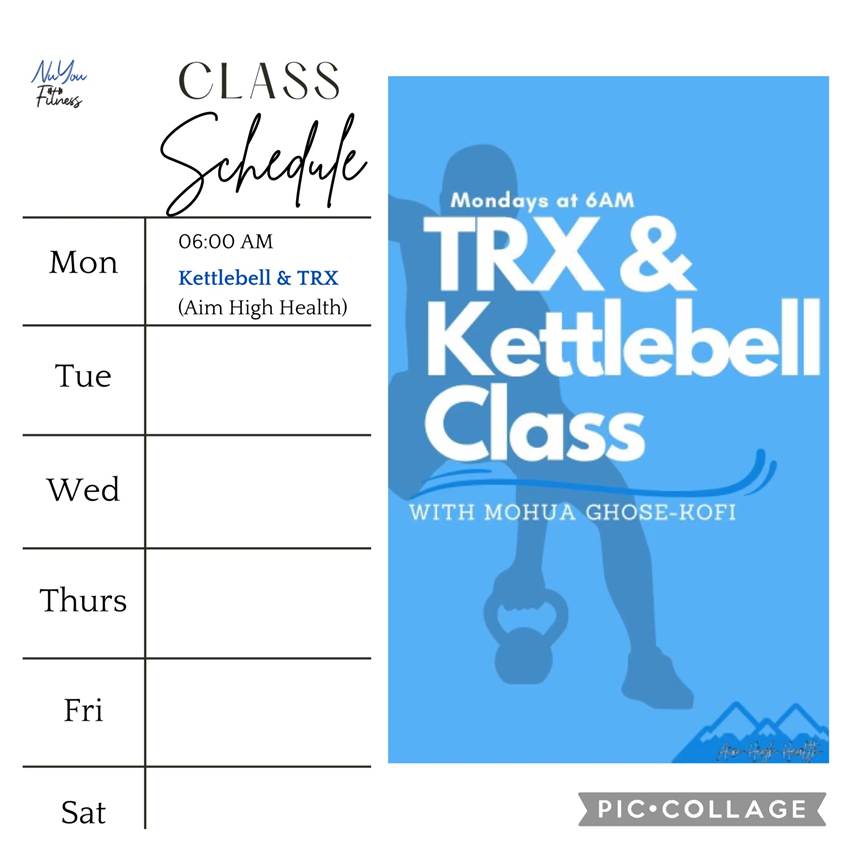 Fitness schedule with Mohua Gofi in Mississauga Fitness schedule with Mohua Gofi in Mississauga